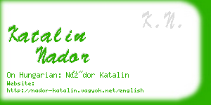 katalin nador business card